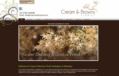 Cream and Browns Florist Website