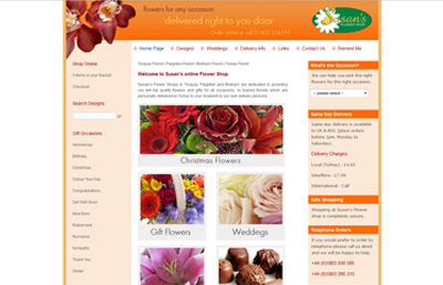 Susans Flower Shop Website