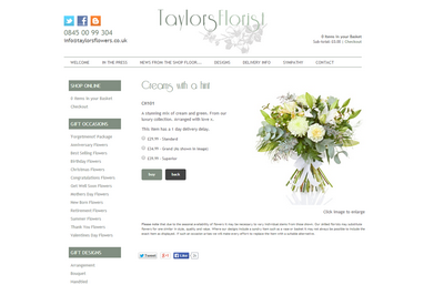 Taylors Florist Website